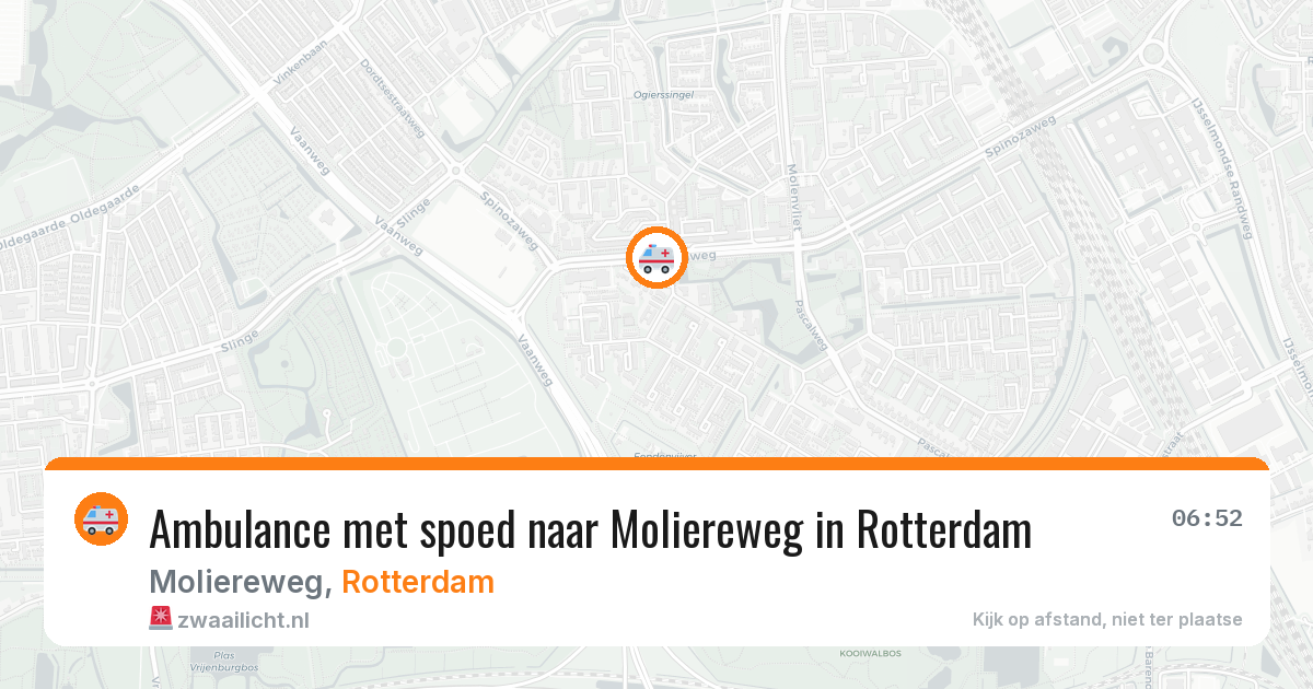 Ambulance met spoed naar Moliereweg in Rotterdam — 26 mrt 2026