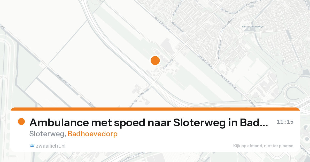 Ambulance met spoed naar Sloterweg in Badhoevedorp — 16 aug 2026