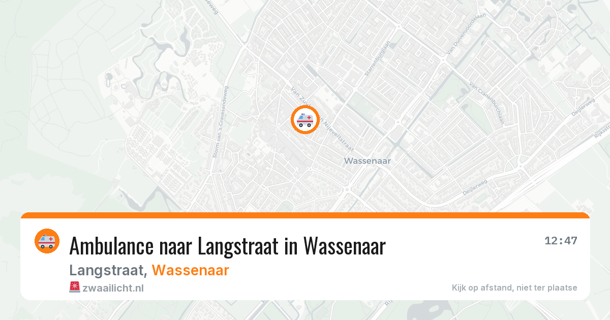 Ambulance naar Langstraat in Wassenaar — 25 mrt 2026