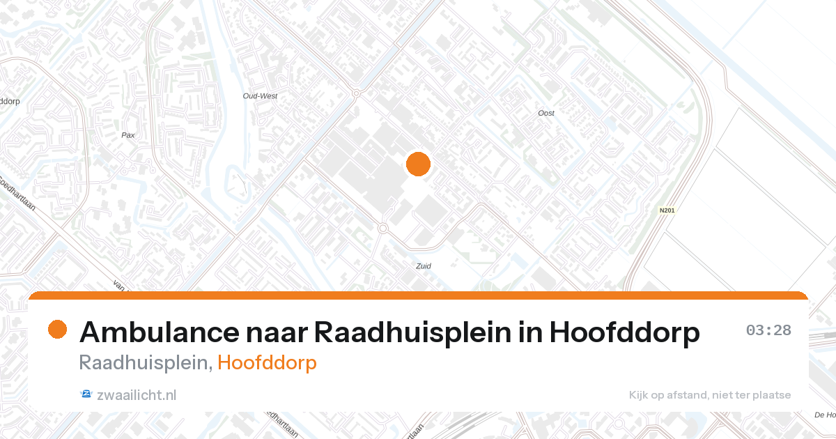 Ambulance naar Raadhuisplein in Hoofddorp — 27 aug 2026