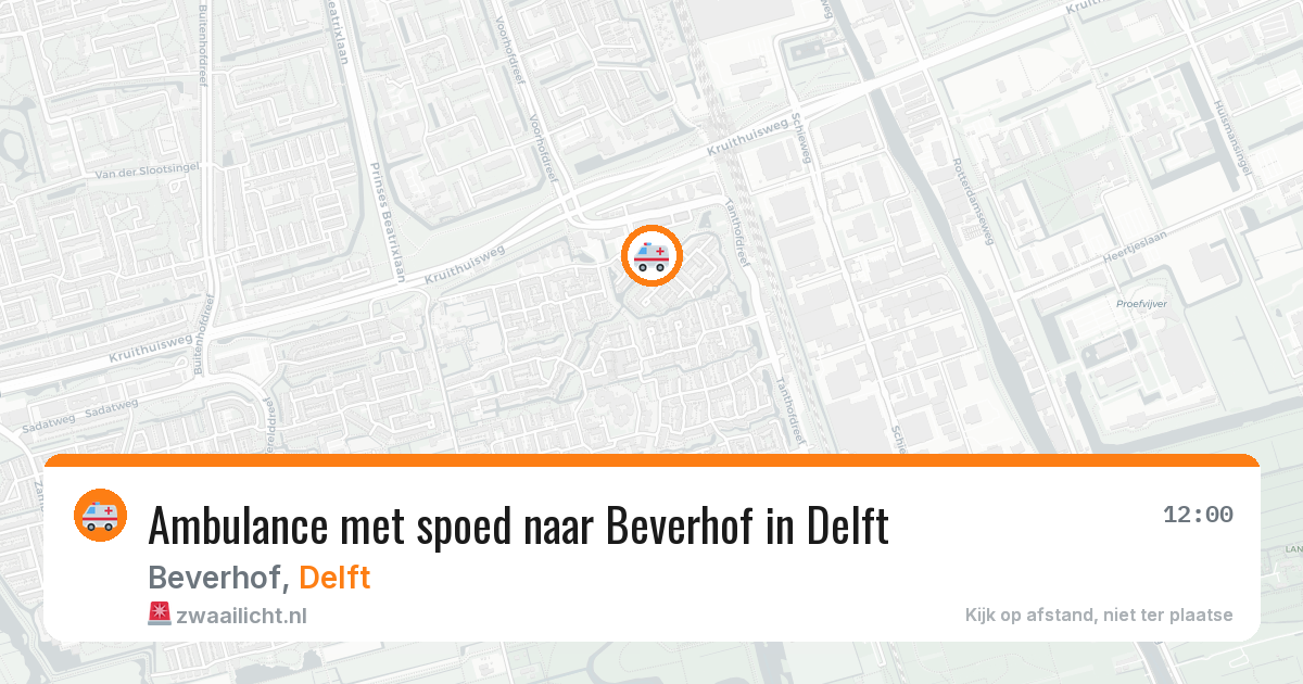 Ambulance met spoed naar Beverhof in Delft — 28 jun 2026