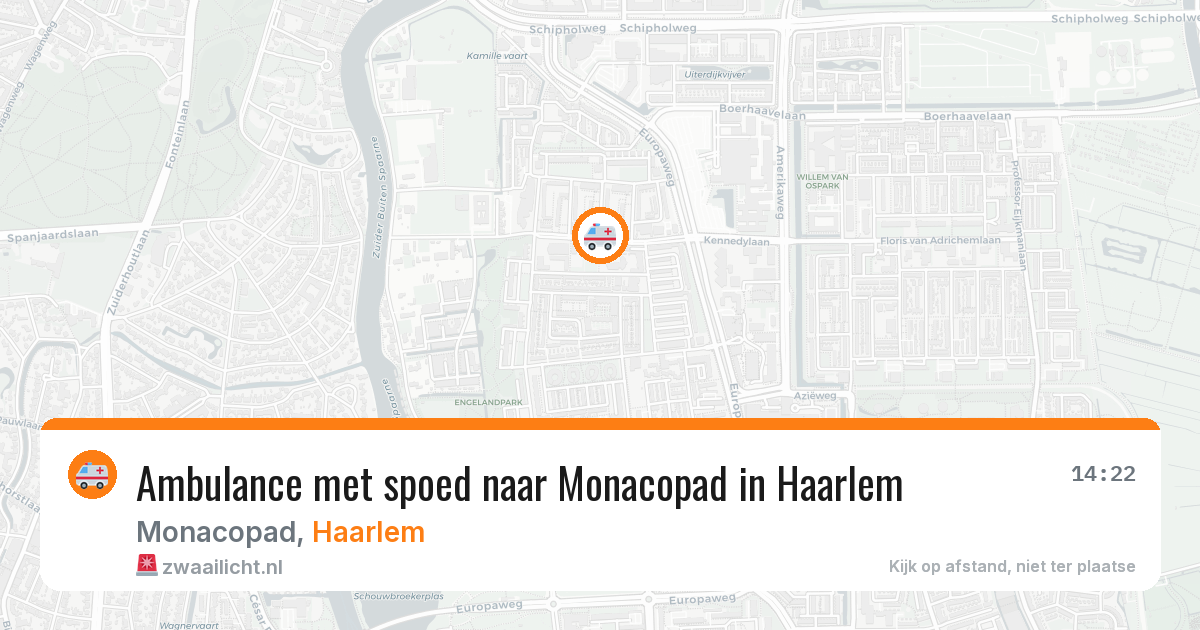 Ambulance met spoed naar Monacopad in Haarlem — 13 apr 2026