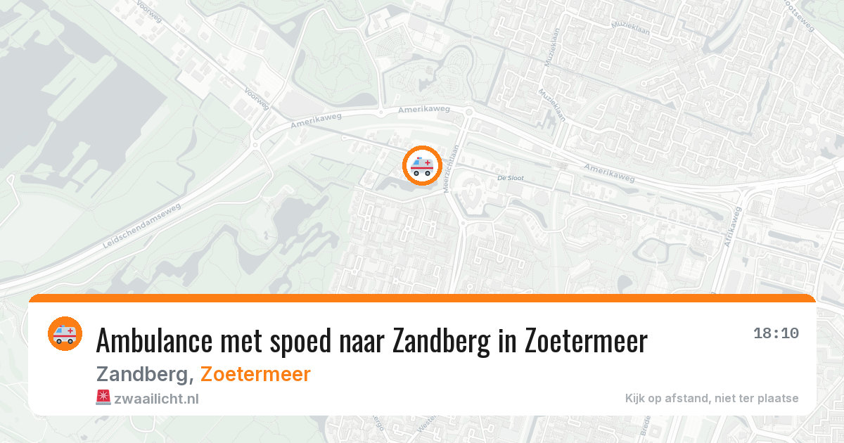 Ambulance met spoed naar Zandberg in Zoetermeer — 6 aug 2026
