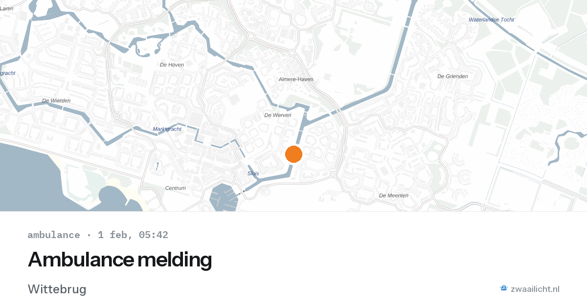 Ambulance melding — 1 feb 2026
