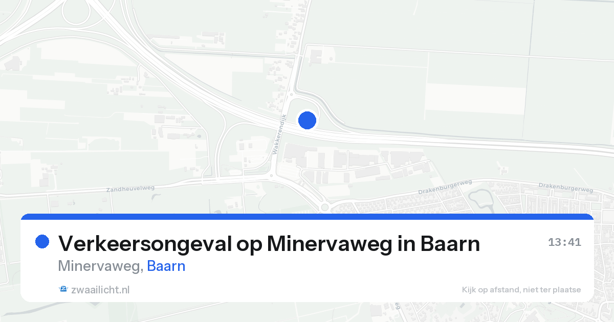 Verkeersongeval op Minervaweg in Baarn — 25 aug 2026
