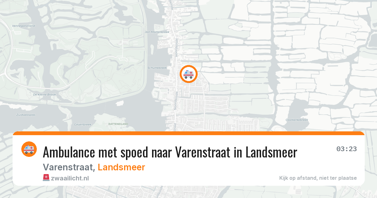 Ambulance met spoed naar Varenstraat in Landsmeer — 9 mei 2026