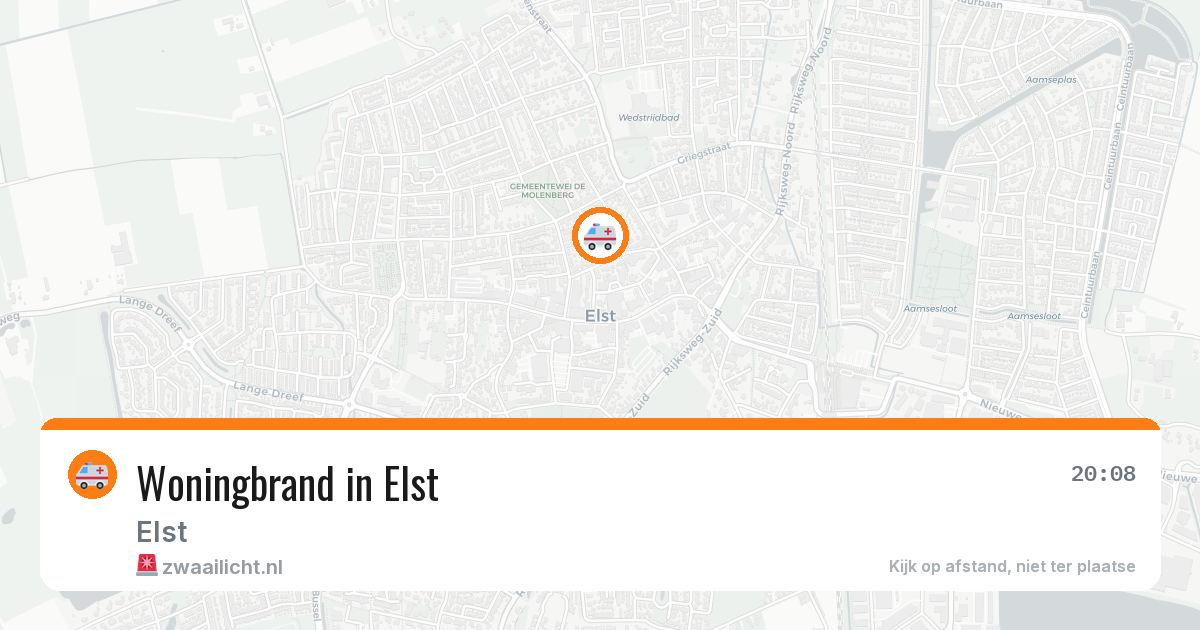 Woningbrand in Elst — 22 apr 2026