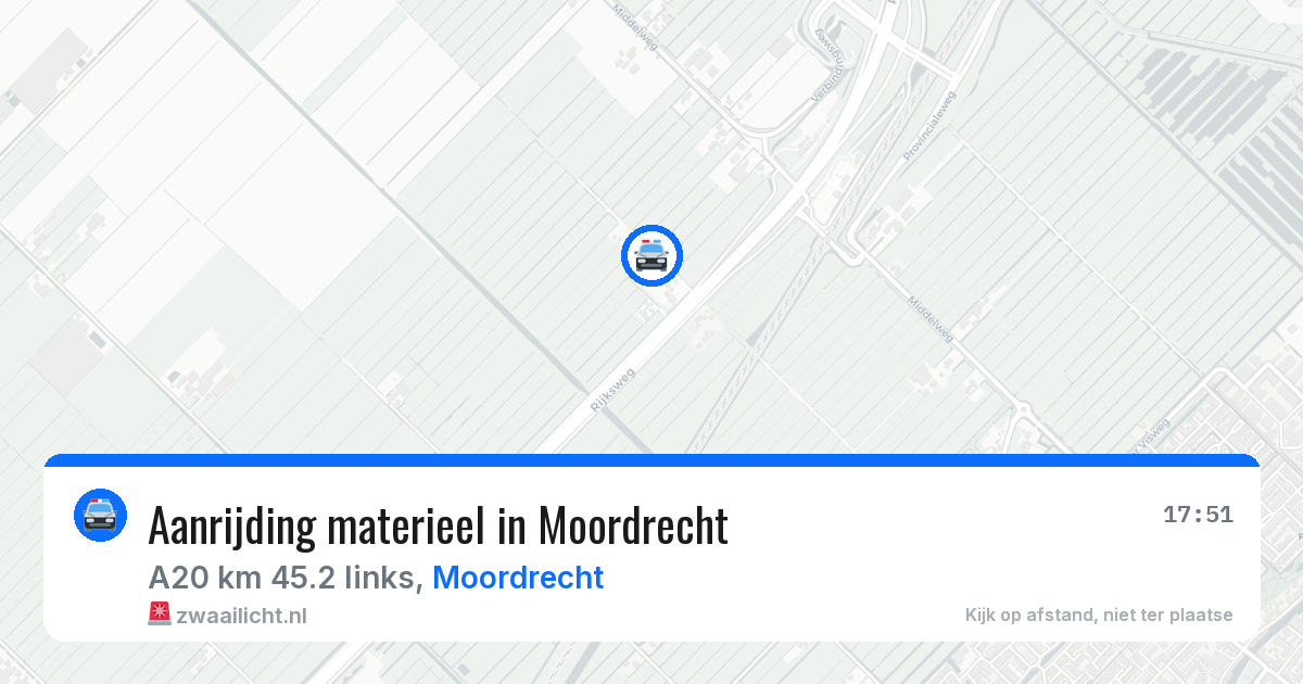 Aanrijding materieel in Moordrecht — 13 aug 2026