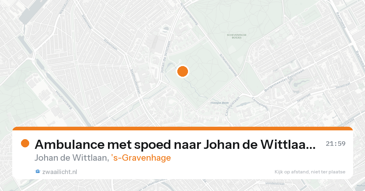 Ambulance met spoed naar Johan de Wittlaan in 's-Gravenhage — 15 mei 2026