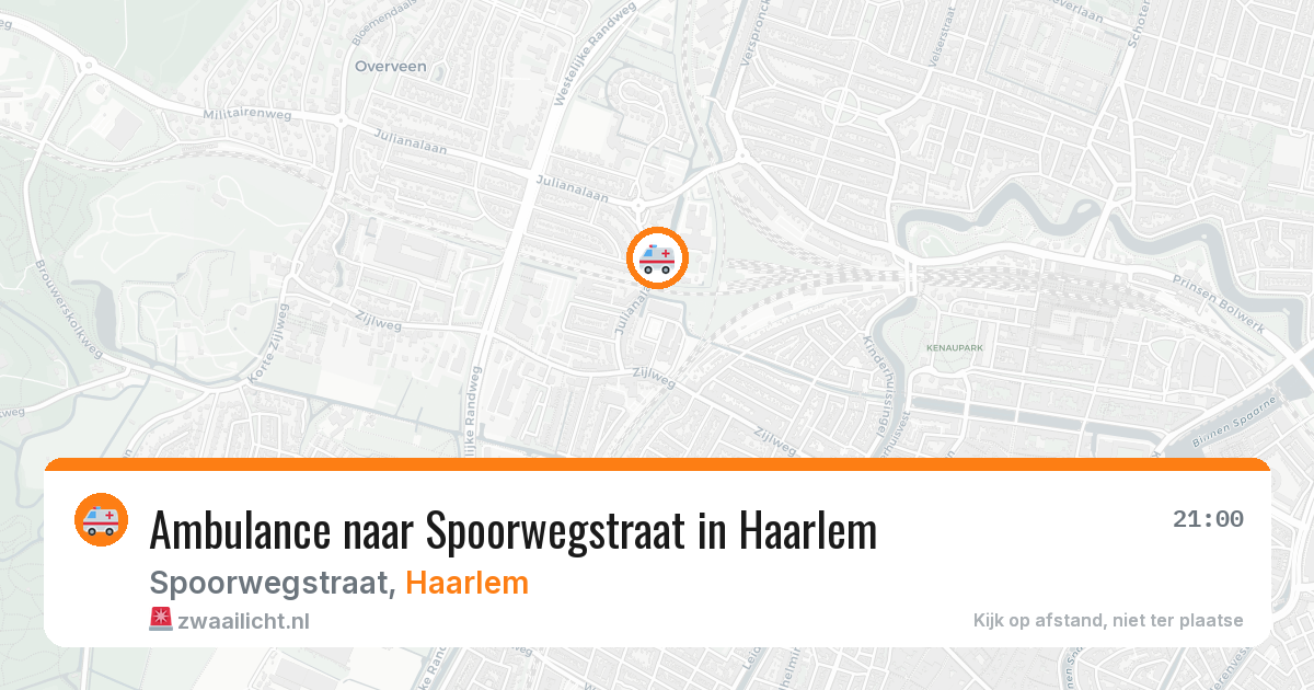 Ambulance naar Spoorwegstraat in Haarlem — 9 jul 2026