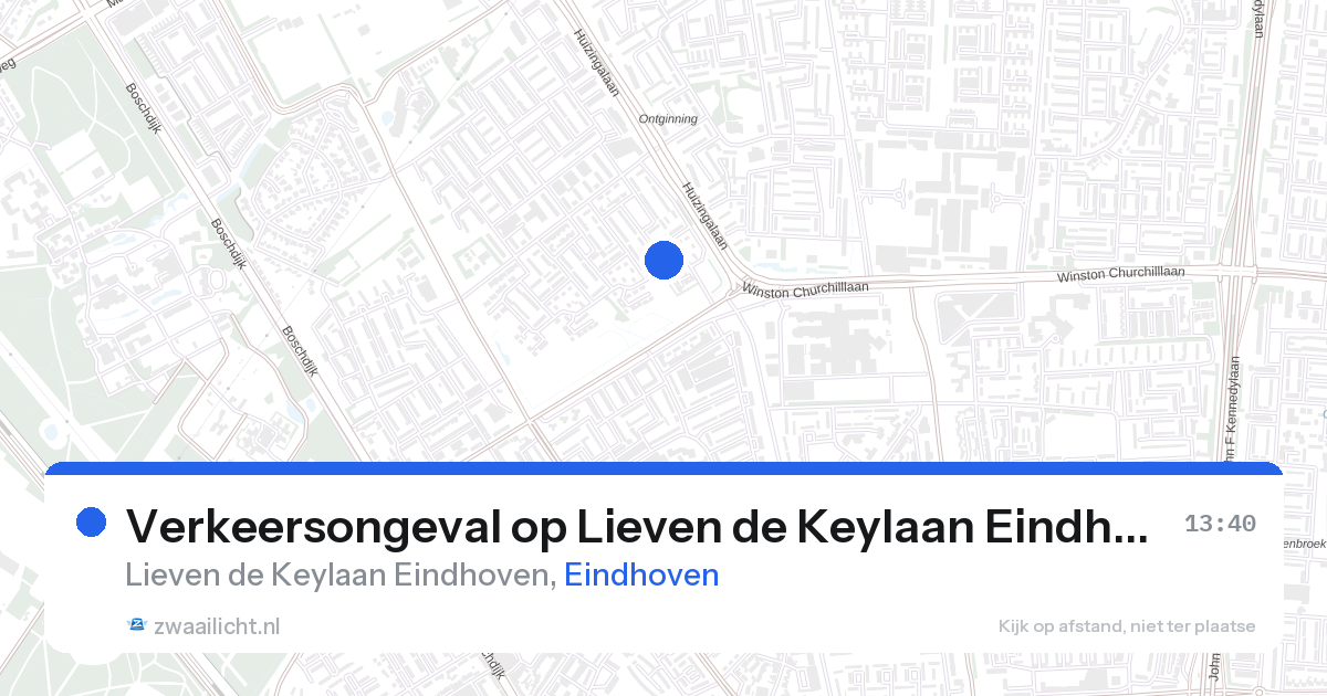 Verkeersongeval op Lieven de Keylaan Eindhoven in Eindhoven — 28 aug 2026