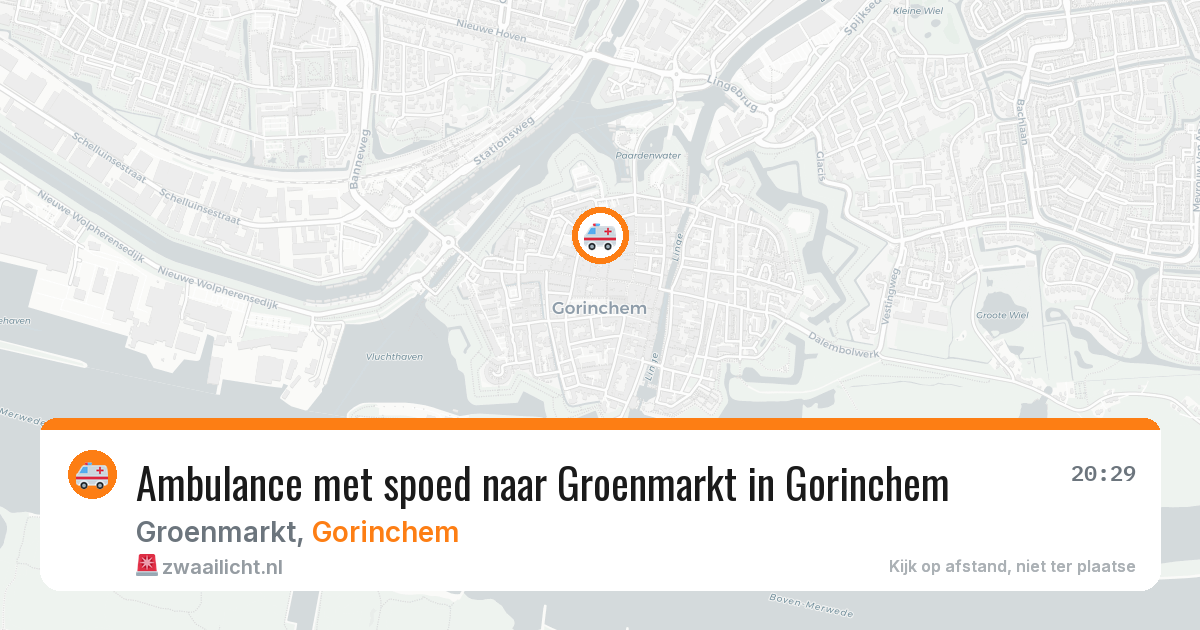 Ambulance met spoed naar Groenmarkt in Gorinchem — 7 aug 2026