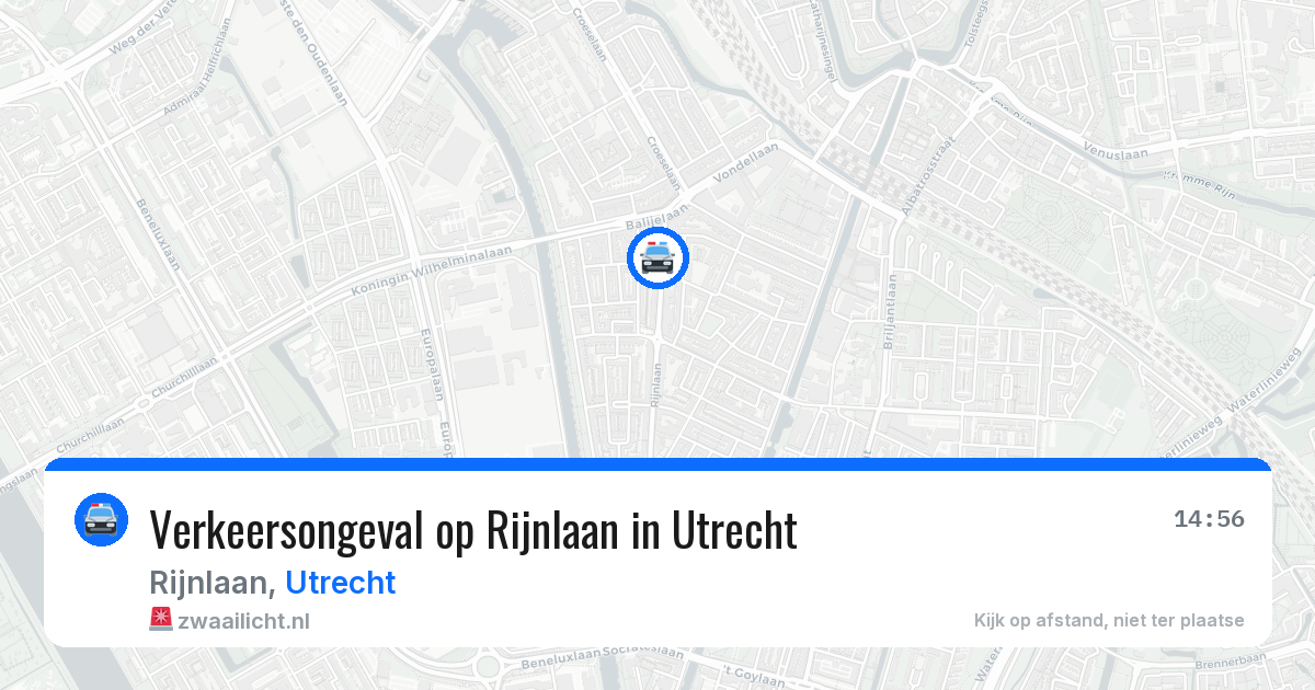 Verkeersongeval op Rijnlaan in Utrecht — 5 jun 2026