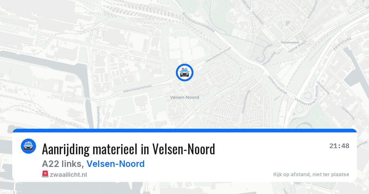 Aanrijding materieel in Velsen-Noord — 9 apr 2026