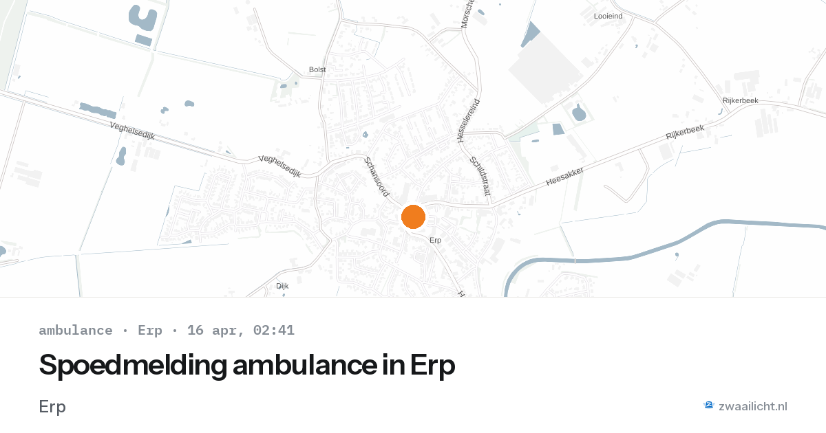 Spoedmelding ambulance in Erp — 9 feb 2026