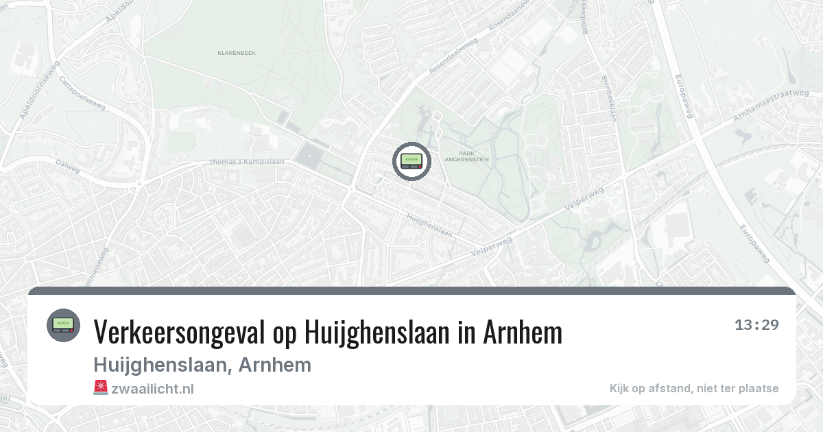 Verkeersongeval op Huijghenslaan in Arnhem — 30 jul 2026