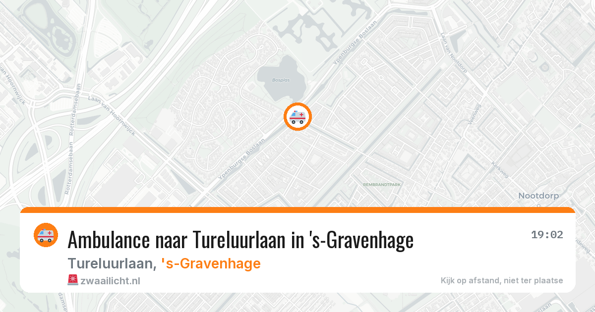 Ambulance naar Tureluurlaan in 's-Gravenhage — 16 mei 2026