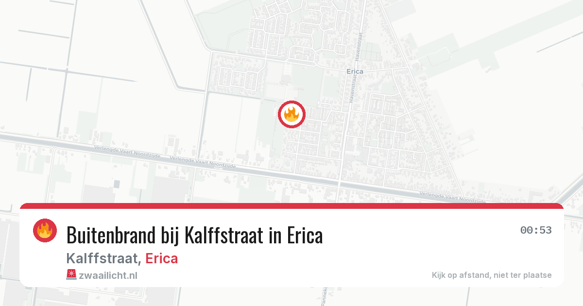 Buitenbrand bij Kalffstraat in Erica — 25 jul 2026