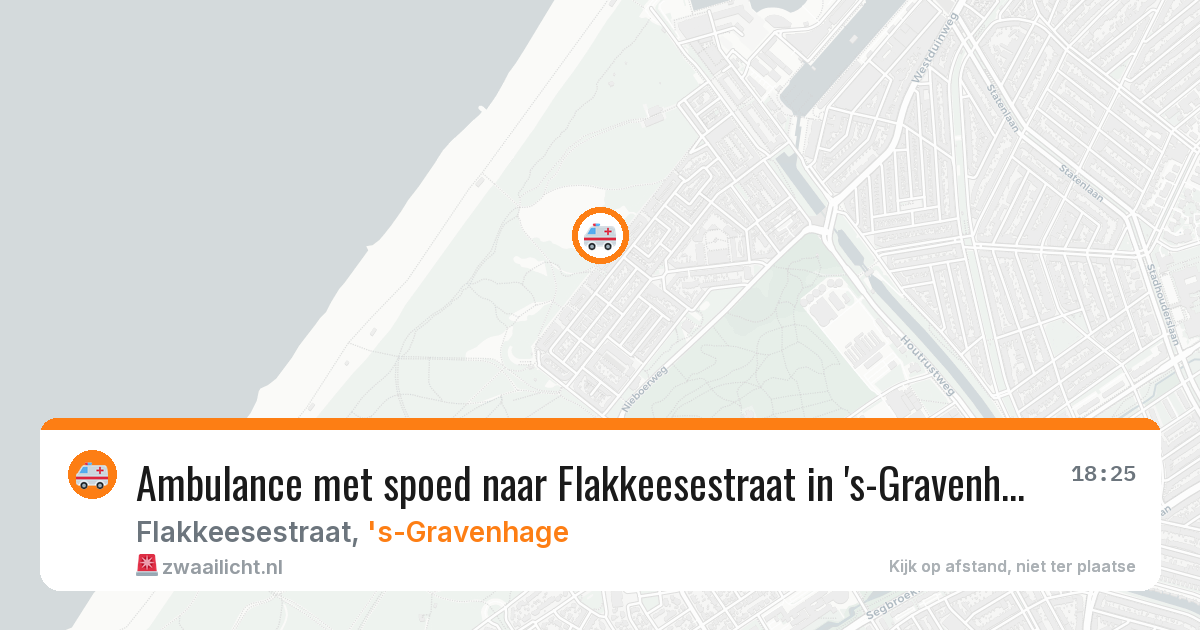 Ambulance met spoed naar Flakkeesestraat in 's-Gravenhage — 18 jul 2026