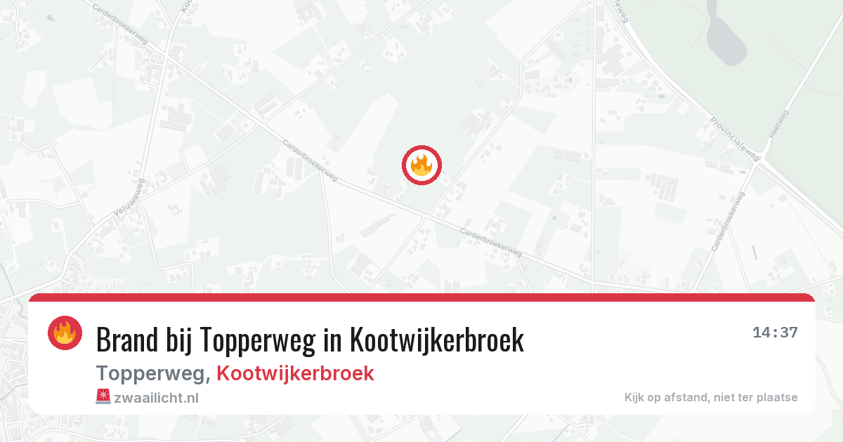 Brand bij Topperweg in Kootwijkerbroek — 13 aug 2026