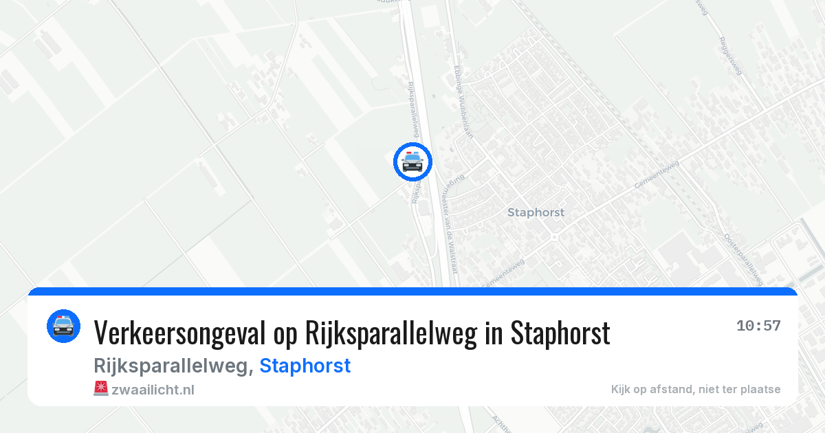 Verkeersongeval op Rijksparallelweg in Staphorst — 23 apr 2026