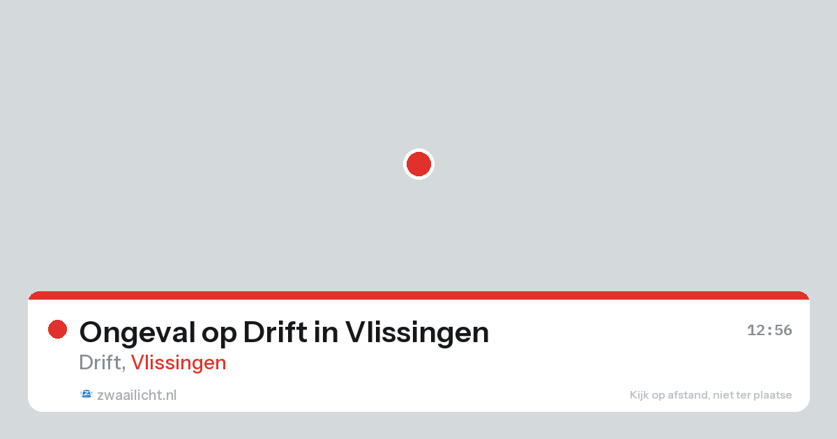 Ongeval op Drift in Vlissingen — 18 aug 2026