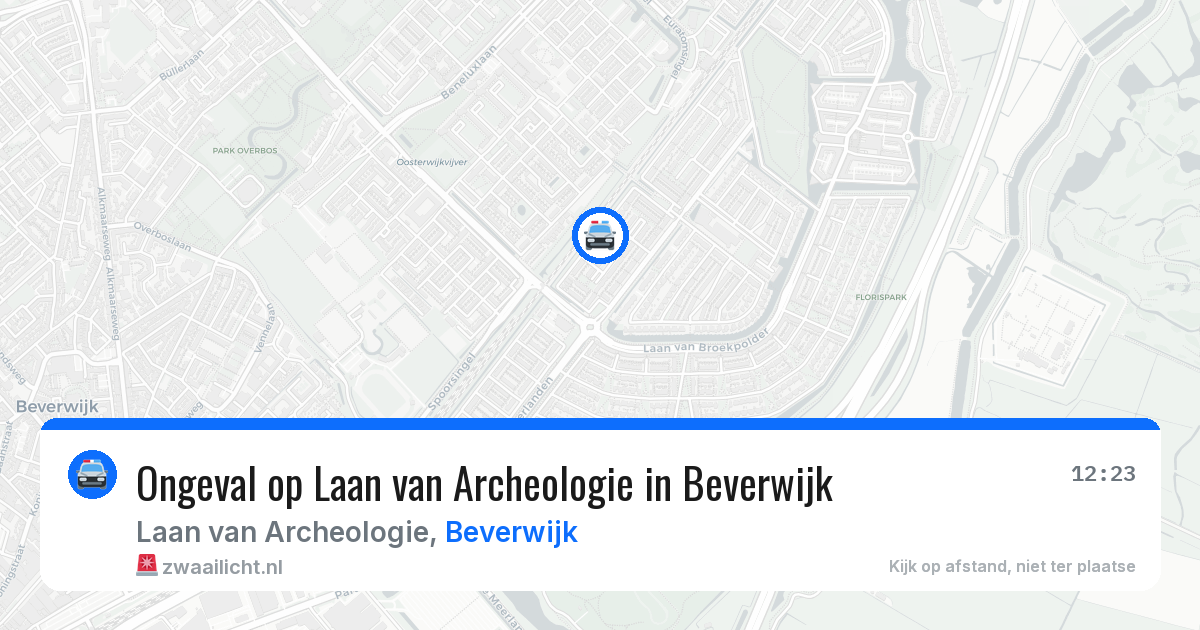 Ongeval op Laan van Archeologie in Beverwijk — 29 jul 2026
