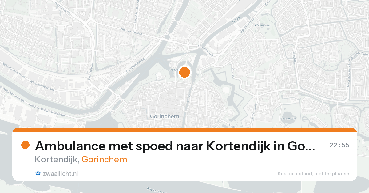 Ambulance met spoed naar Kortendijk in Gorinchem — 17 aug 2026
