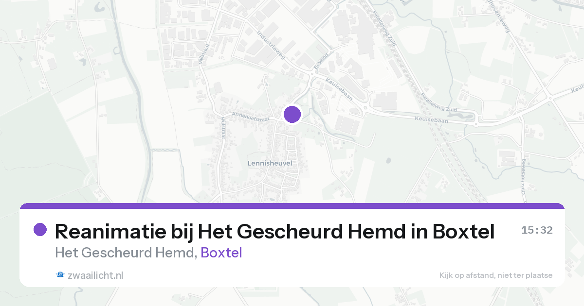 Reanimatie bij Het Gescheurd Hemd in Boxtel — 20 aug 2026