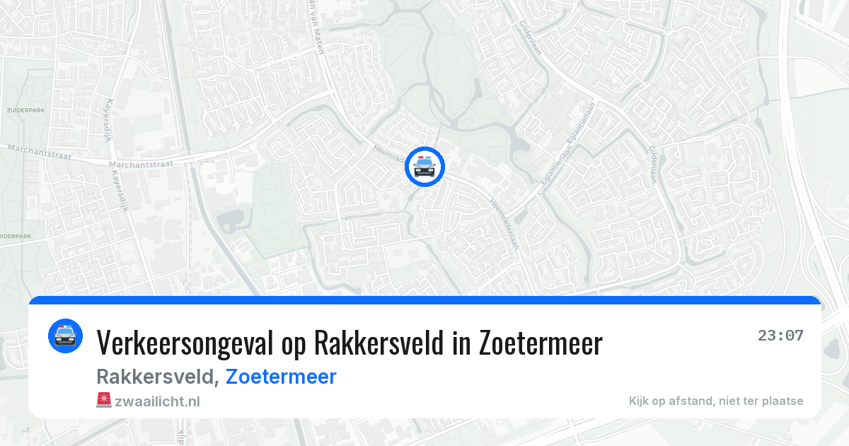 Verkeersongeval op Rakkersveld in Zoetermeer — 28 jan 2026