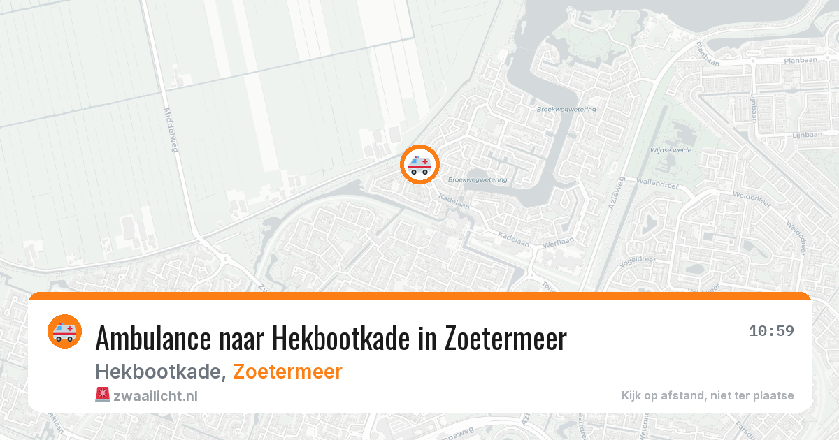 Ambulance naar Hekbootkade in Zoetermeer — 16 jun 2026