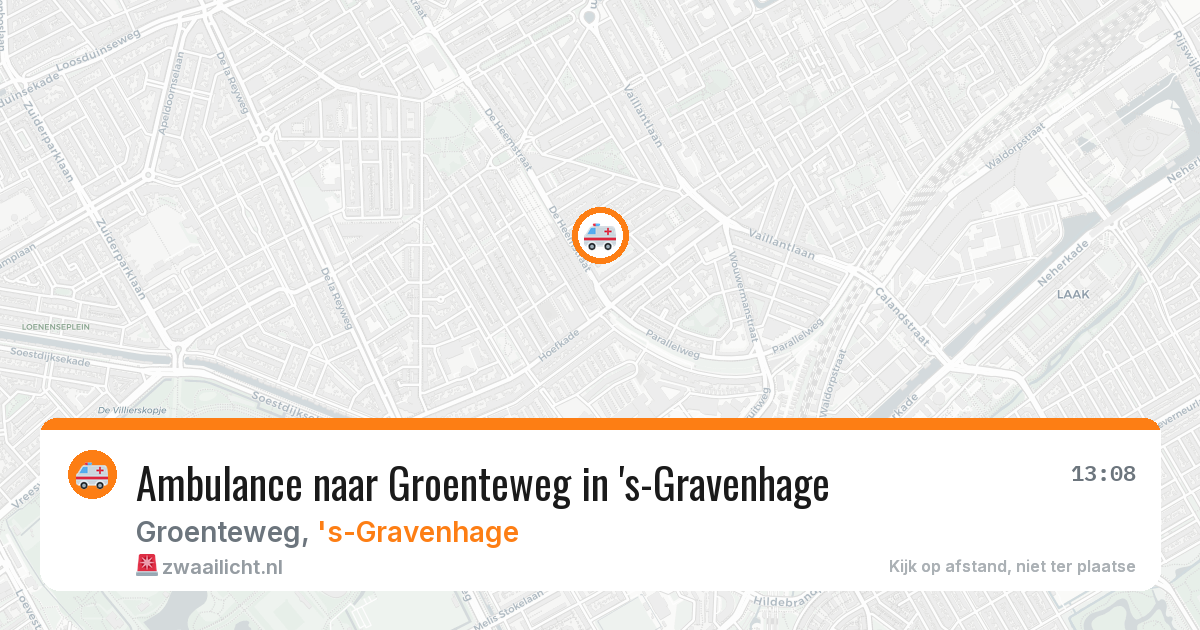 Ambulance naar Groenteweg in 's-Gravenhage — 16 jul 2026