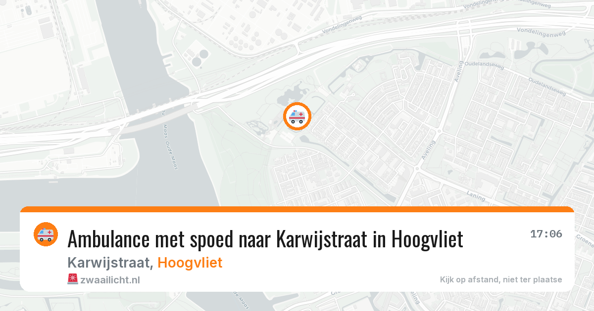Ambulance met spoed naar Karwijstraat in Hoogvliet — 24 jun 2026