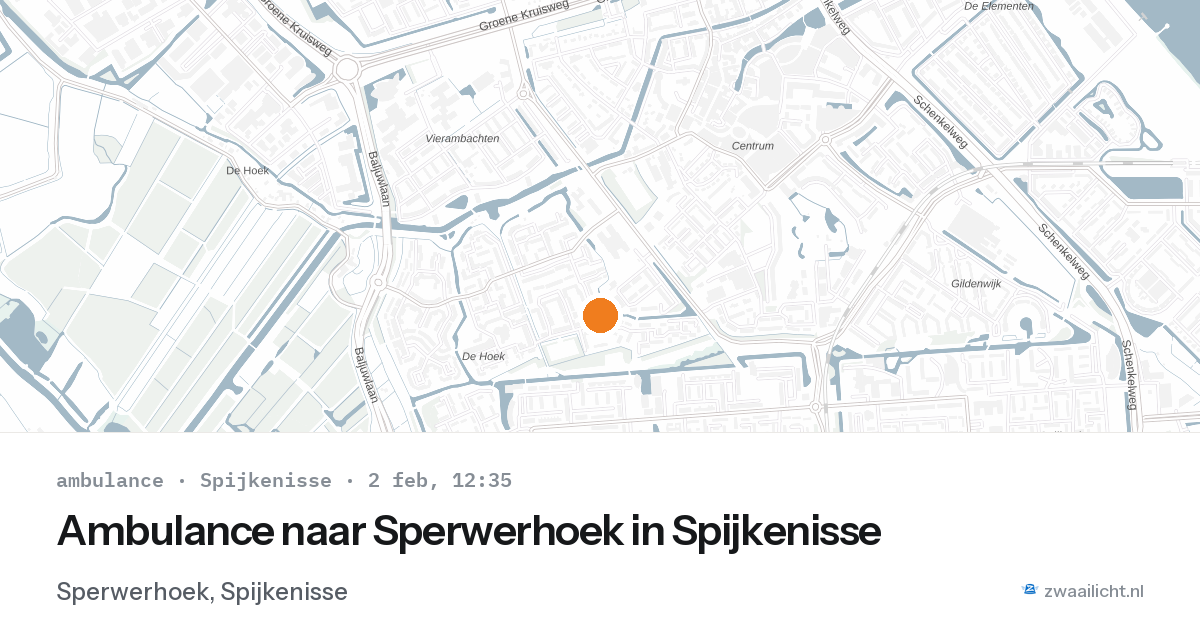 Ambulance naar Sperwerhoek in Spijkenisse — 2 feb 2026