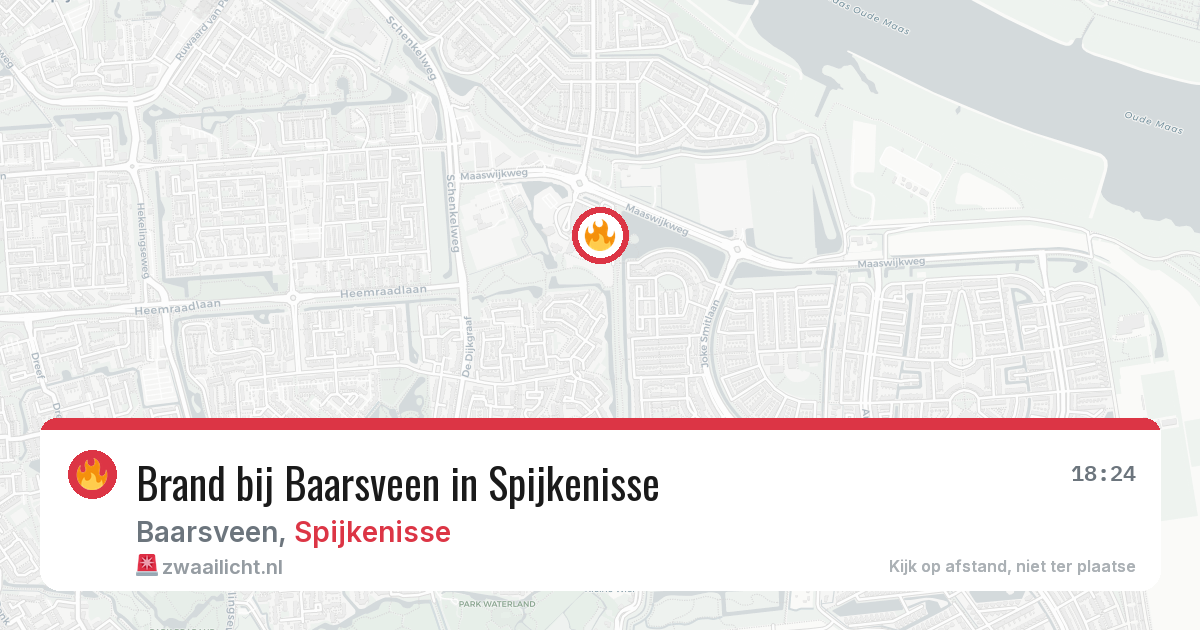 Brand bij Baarsveen in Spijkenisse — 18 mrt 2026