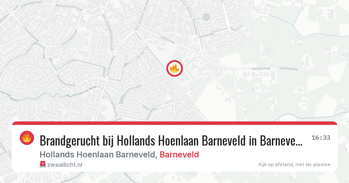 Brandgerucht bij Hollands Hoenlaan Barneveld in Barneveld — 30 jul 2026
