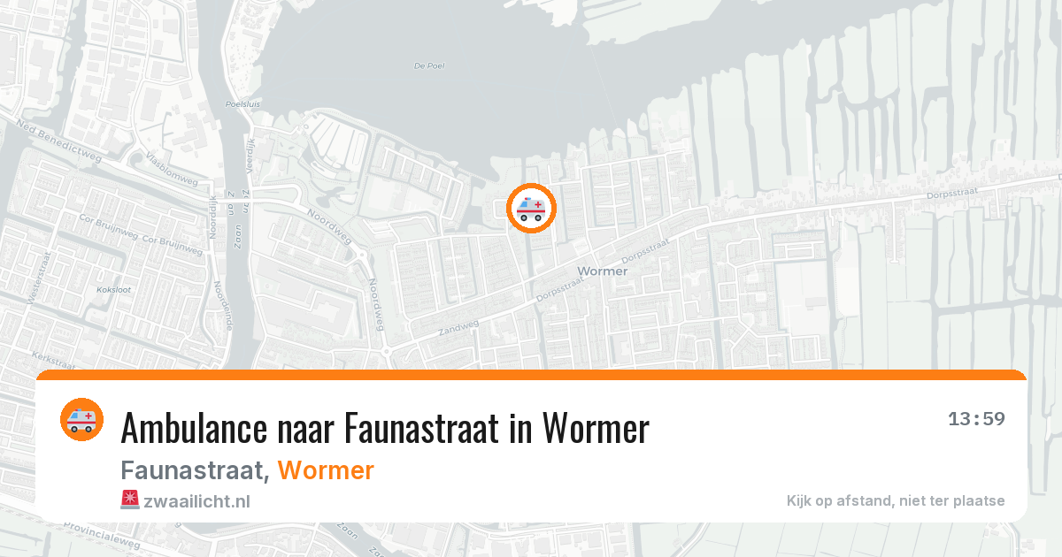 Ambulance naar Faunastraat in Wormer — 20 mrt 2026