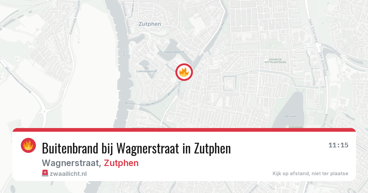Buitenbrand bij Wagnerstraat in Zutphen — 1 jul 2026
