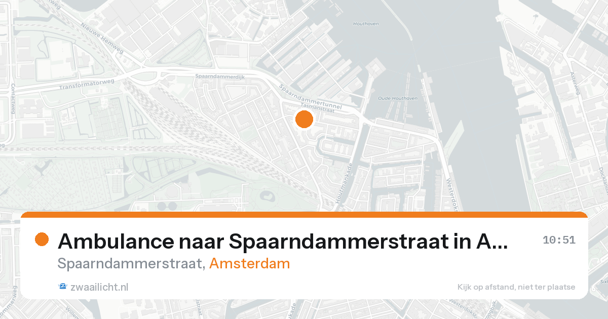 Ambulance naar Spaarndammerstraat in Amsterdam — 16 aug 2026