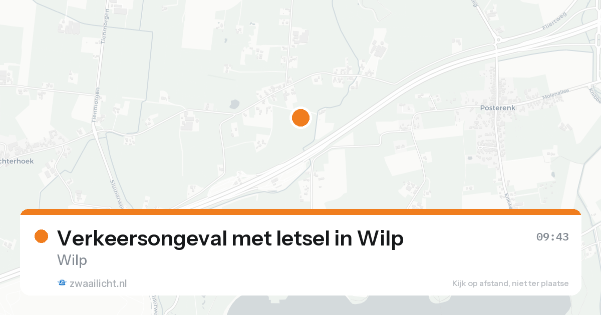 Verkeersongeval met letsel in Wilp — 21 aug 2026
