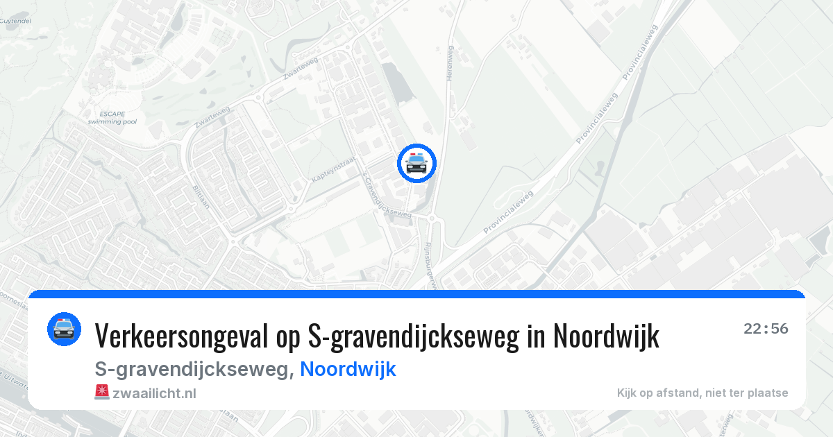 Verkeersongeval op S-gravendijckseweg in Noordwijk — 27 jun 2026
