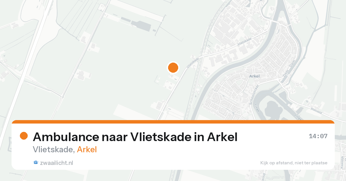 Ambulance naar Vlietskade in Arkel — 19 aug 2026