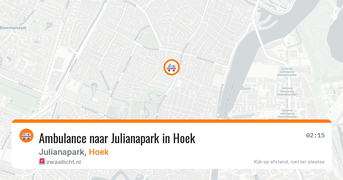Ambulance naar Julianapark in Hoek — 20 jun 2026
