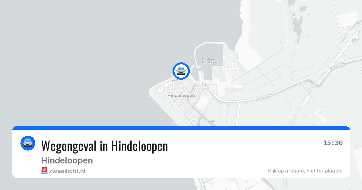 Wegongeval in Hindeloopen — 1 jun 2026