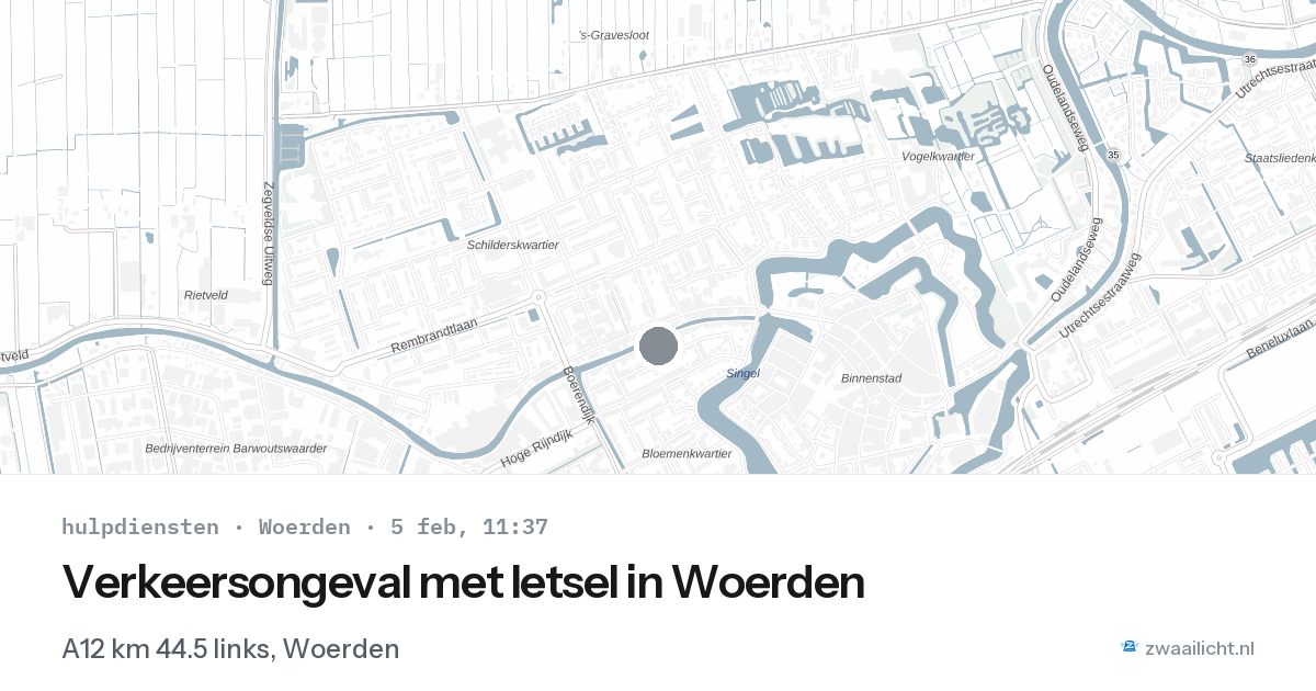 Verkeersongeval met letsel in Woerden — 5 feb 2026