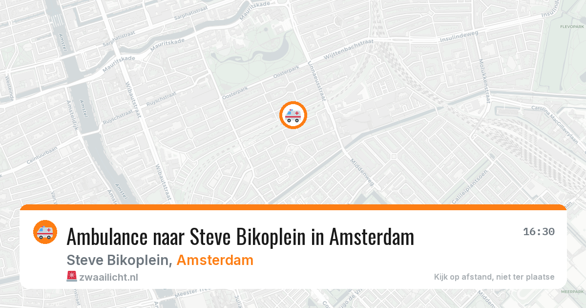 Ambulance naar Steve Bikoplein in Amsterdam — 20 jun 2026