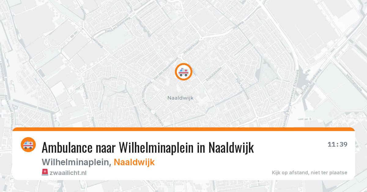 Ambulance naar Wilhelminaplein in Naaldwijk — 16 jul 2026