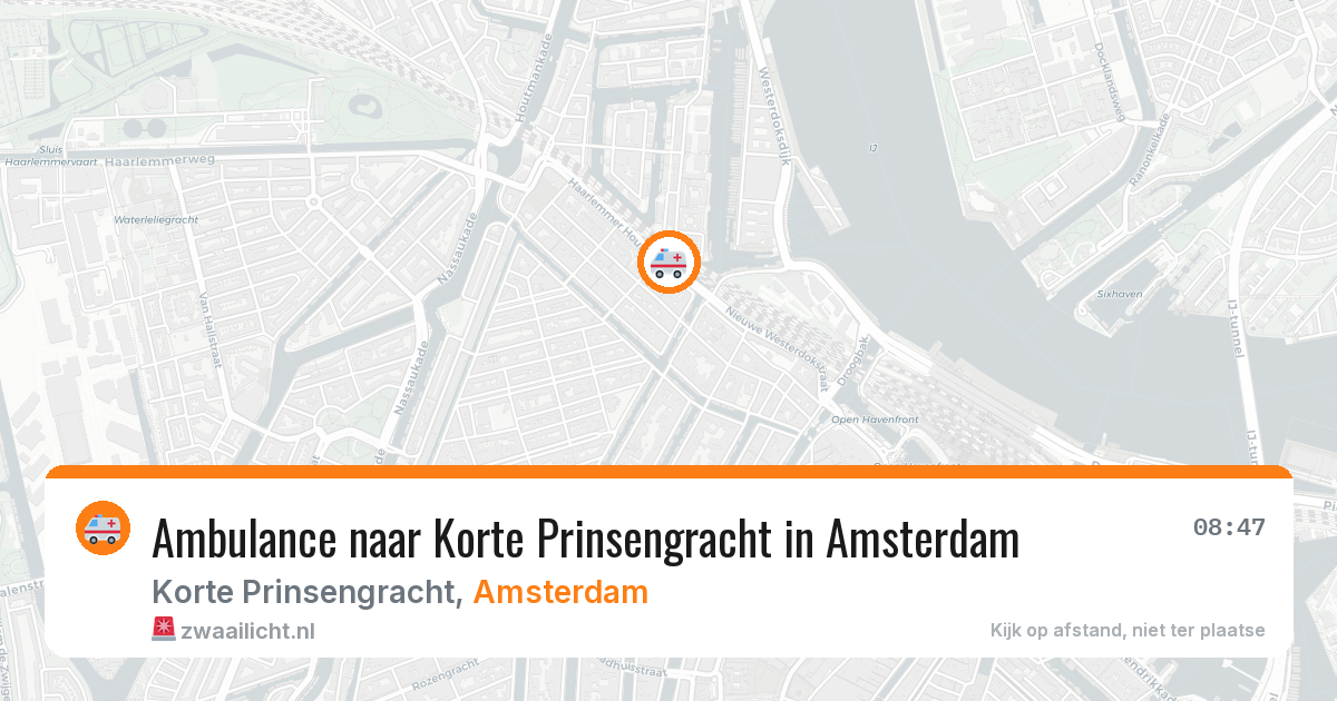 Ambulance naar Korte Prinsengracht in Amsterdam — 23 mrt 2026
