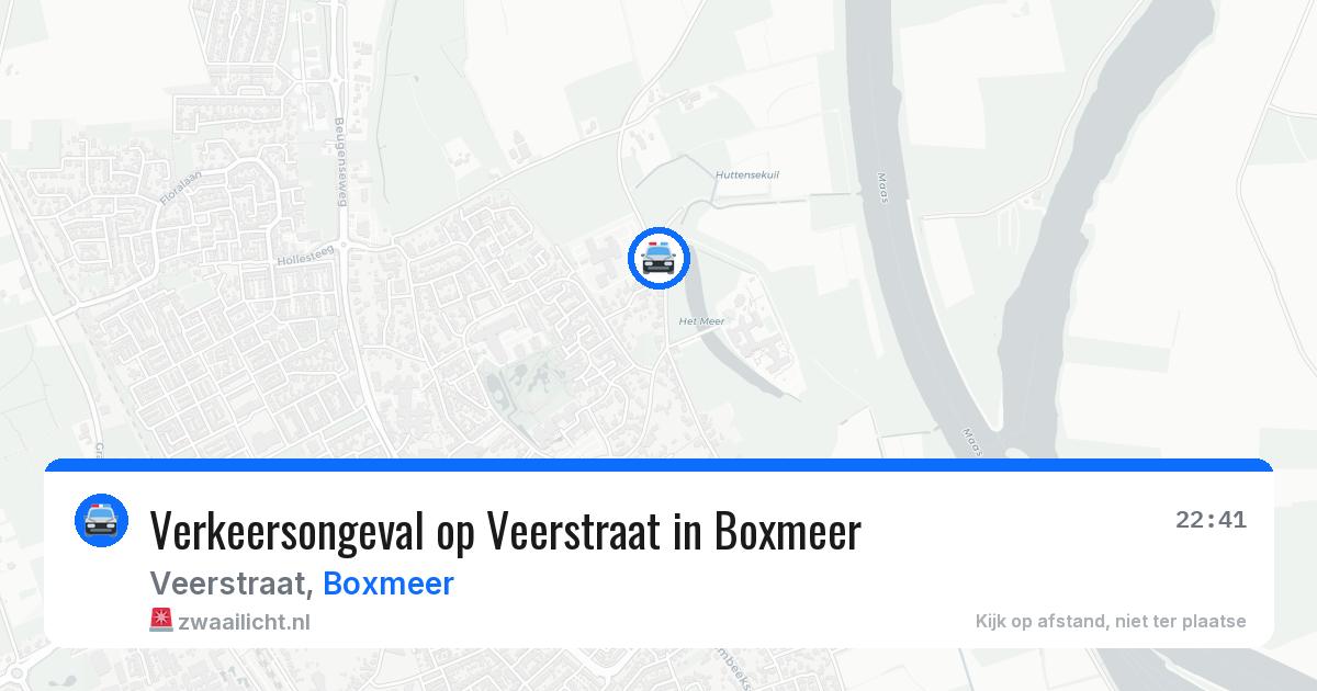 Verkeersongeval op Veerstraat in Boxmeer — 8 mrt 2026