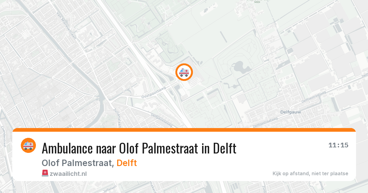 Ambulance naar Olof Palmestraat in Delft — 29 jan 2026